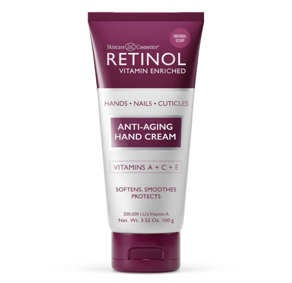 hand cream with retinol that reduces fine lines and wrinkles